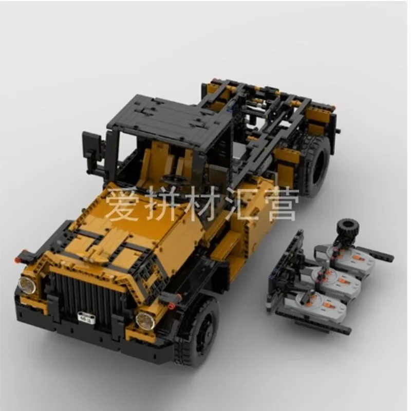 MOC-31430 Technology Mechanical Gear RemoteElectric Assembly Truck Gearbox Start BuildingBlock ModelMachineBoyBirthdayToyPresent