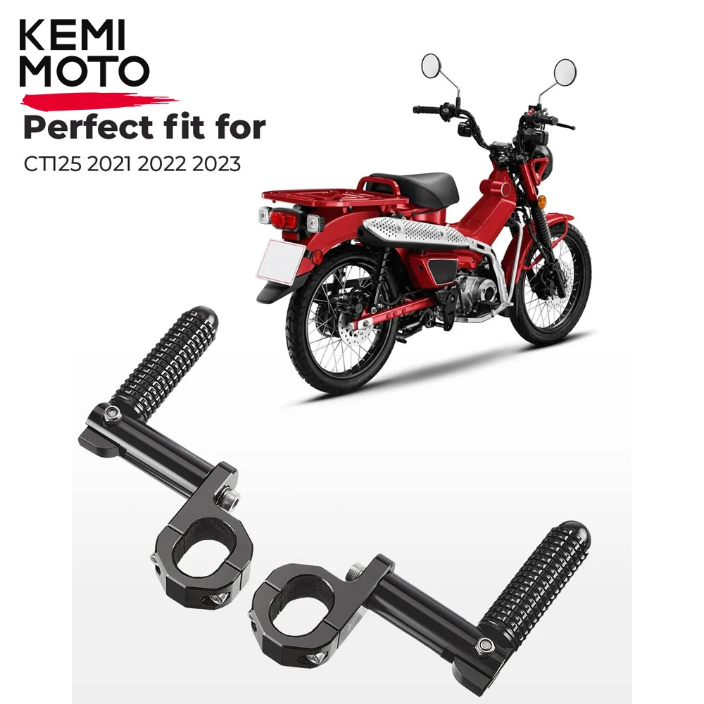 Rear Passenger Footrest Foot Pegs For Honda Trail 125 Hunter Cub CT125 2021-2023 Motorcycle Folding Foot Pegs CNC Aluminum Alloy