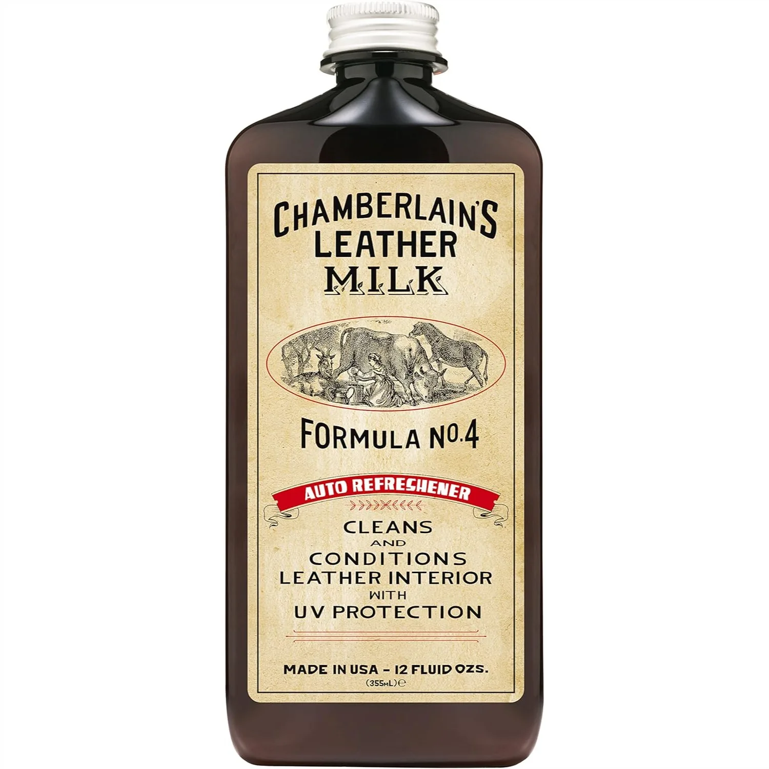 

Leather Auto Conditioner and Cleaner with UV Protection - All Natural, Non-Toxic Leather Interior Care, Made in USA, 2 Sizes,