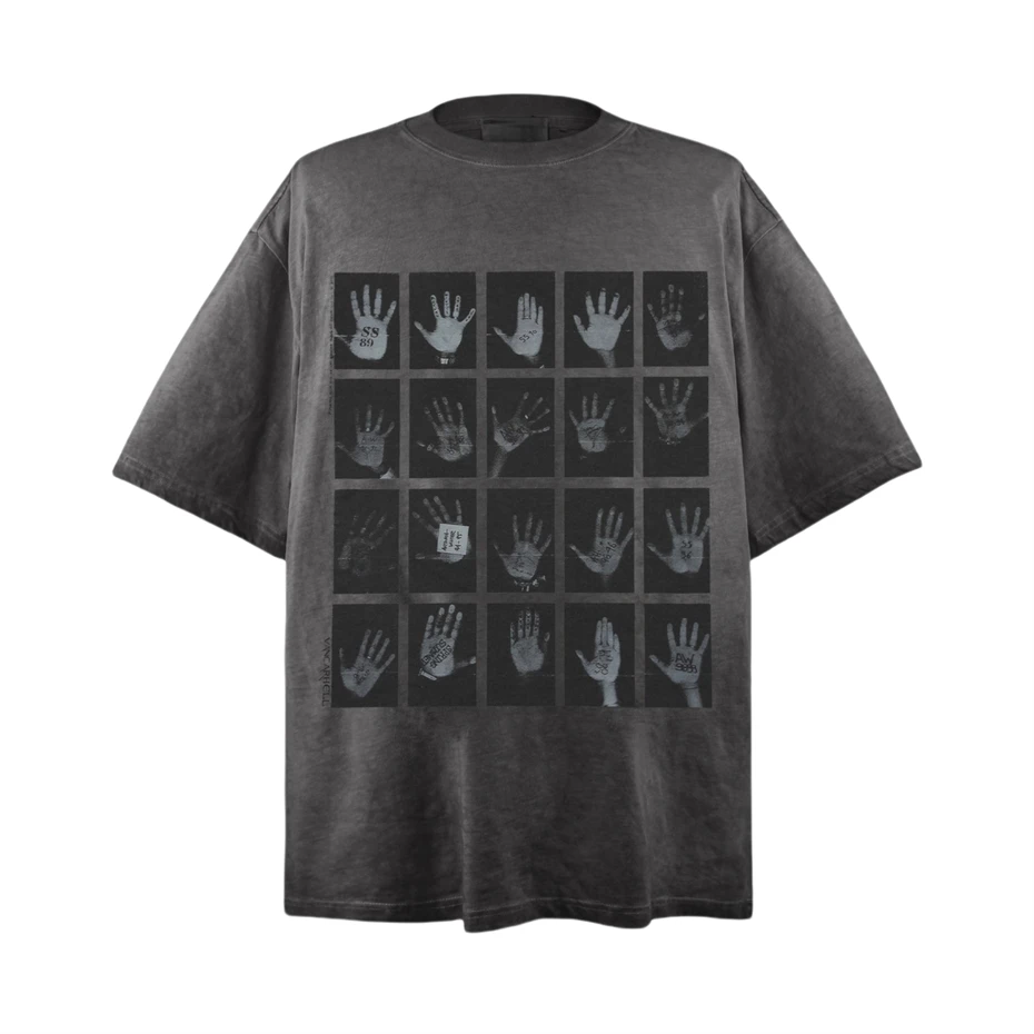 

Mens Short Sleeve T-Shirts Streetwear Punk Creative Print Tees Tops Men Oversized Harajuku Hip Hop Y2k Gradient Gray T Shirts