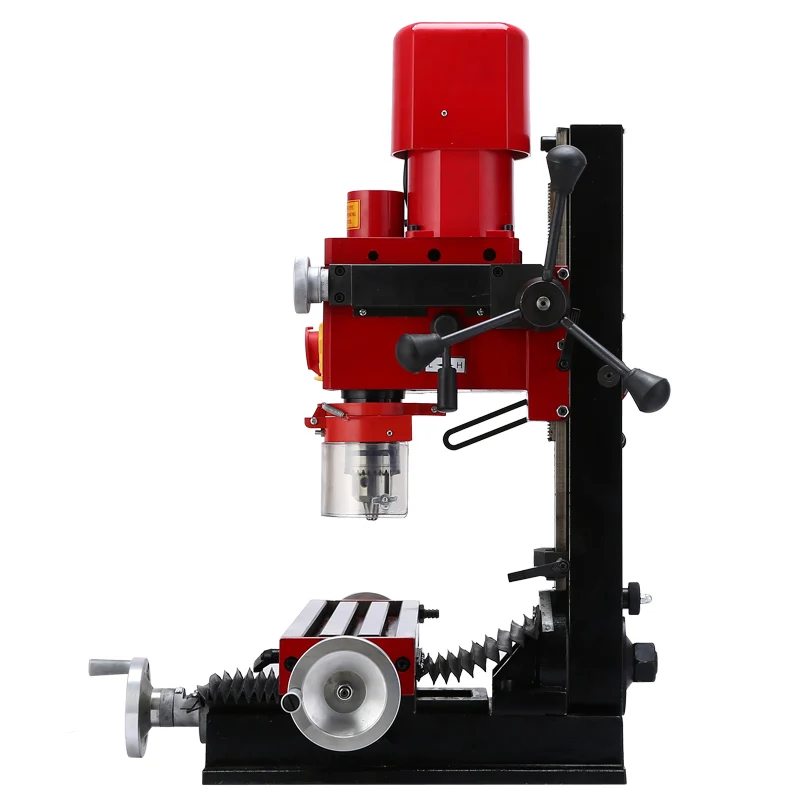 Set of Mini Manual Wood & Metal Milling Machines Universal Horizontal Auger & Borehole Drill Press Power Bench Drill