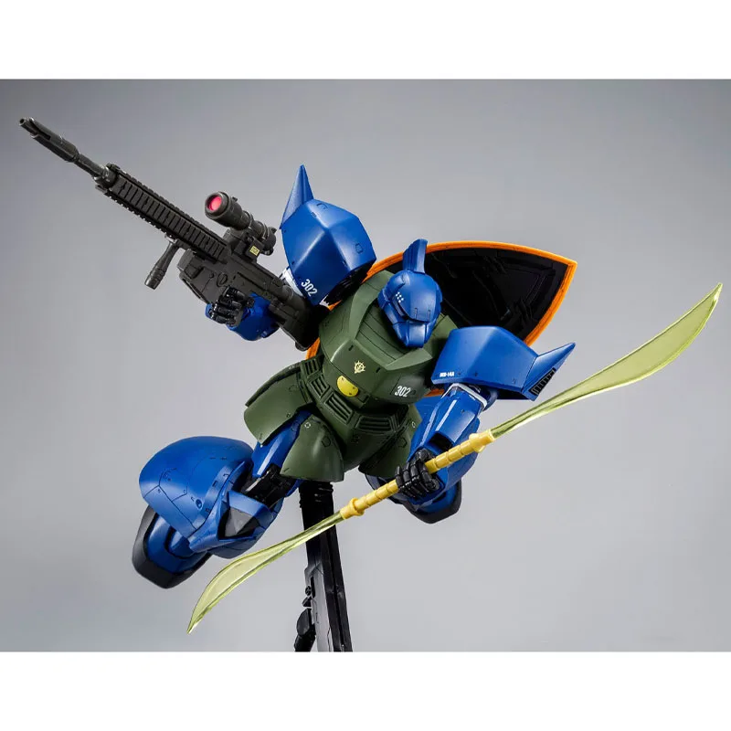 Bandai Original MG MS - 14A Gelgoog 1/100 figura de acción de Anime modelo de ensamblaje juguetes coleccionables adornos regalos para niños