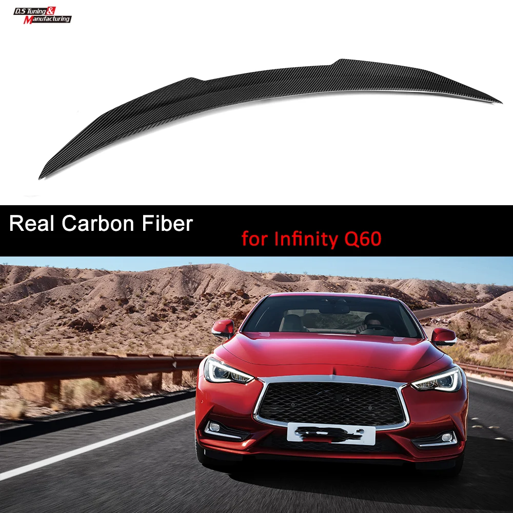 

Real Carbon Fiber Spoiler for Infinity Q60 Dry Carbon Fiber Rear Trunk Spoiler