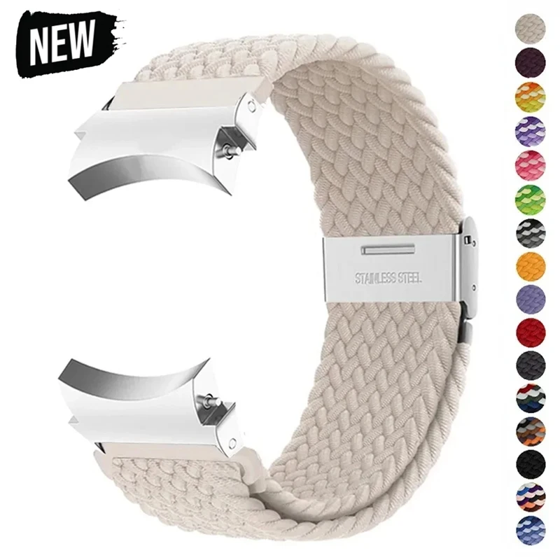 Keine Lücken Nylon geflochtenes Band für Samsung Galaxy Uhr 6 klassische 43mm 47mm 20mm Armband Correa für Galaxie Uhr 6 40mm 44mm Armband