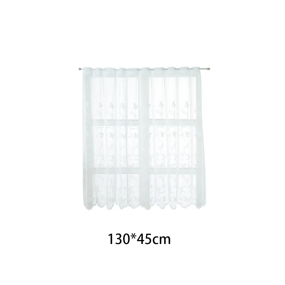 New Boho Tulles Drapes Home Decor Butterfily Flower Curtain DIY Romantic White Lace Curtains