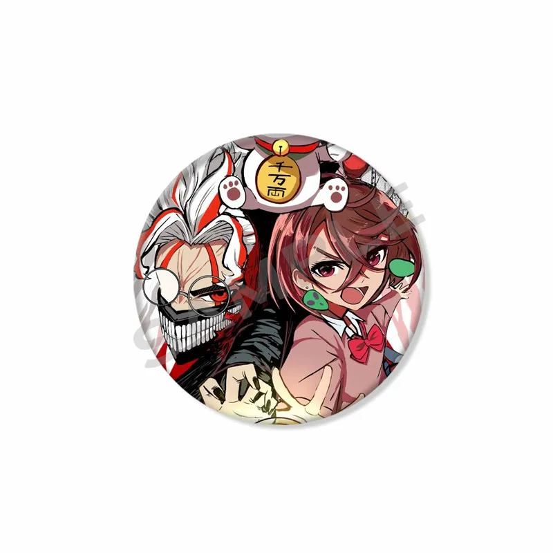 Anime Dandadan Icons Lapel Pins Cartoon Character Cosplay Badge Handmade Tinplate Round Brooch Hat Clothes Jewelry Accessories