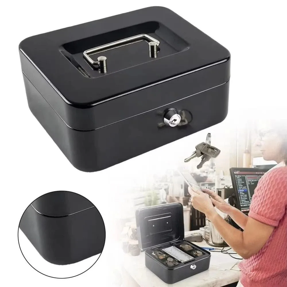

Mini Size Portable Key Safe with Key Sturdy Construction Steel Piggy Bank Creative Style Key Lock Lockable Coin Box Cash Saving