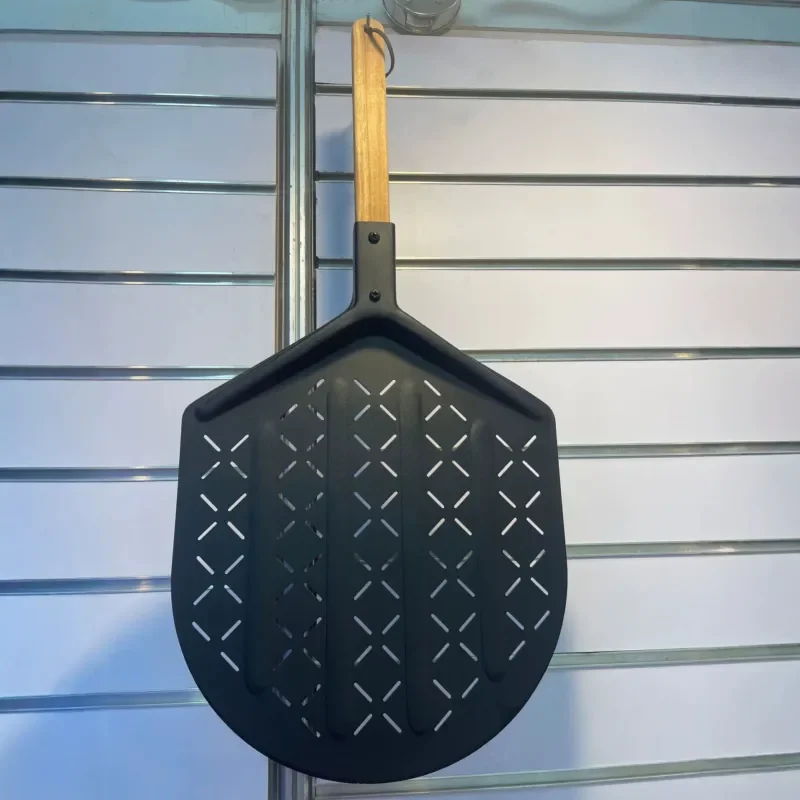 12 Inch Aluminum Pizza Peel Sandblasted Non Stick Pizza Shovel Baking Transfer Spatula for Oven BBQ Kitchen Tool 128