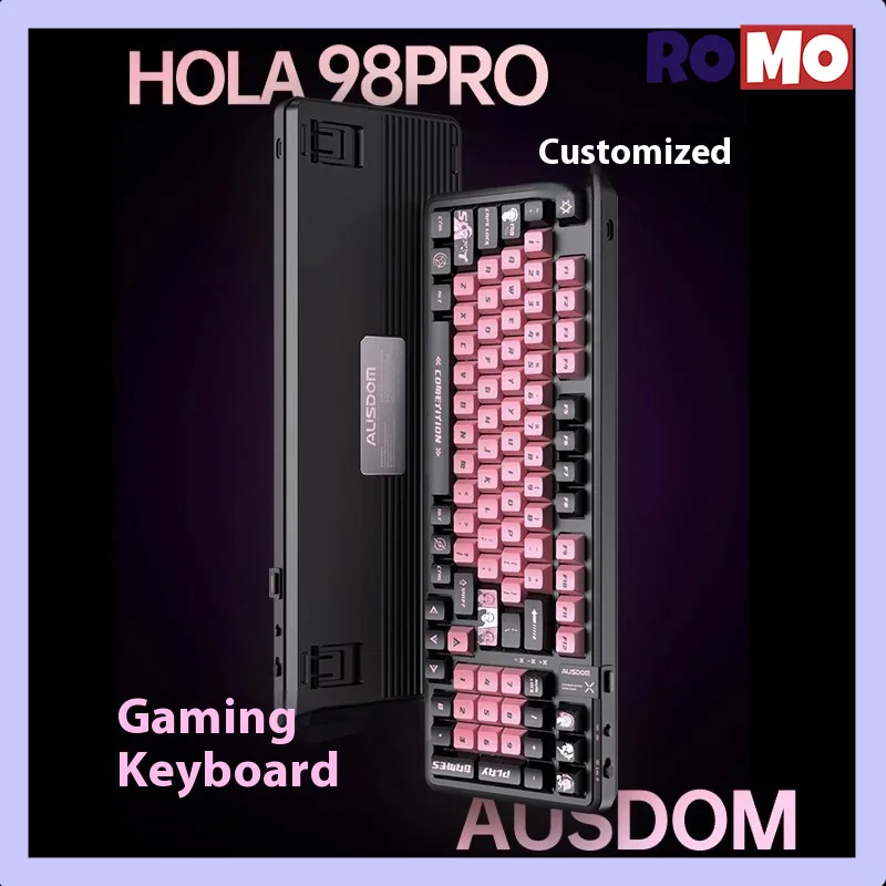 

Ausdom Hola98pro Mechanical Keyboard Three Mode Gasket 2.4 Wireless Bluetooth Hot Swap Rgb Backlight Pbt Key Cap Gaming Keyboard