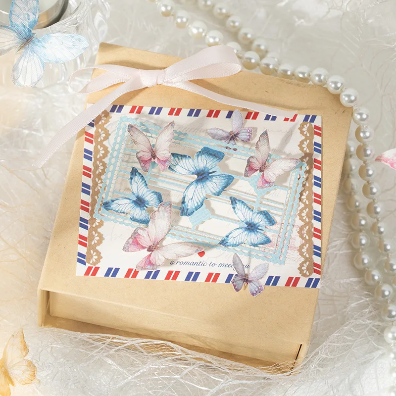 سلسلة دريم فراشات من الدانتيل ، 6 أنواع ، سكرابوكينغ ، يوميات يدوية الصنع ، ألبوم ، لوازم يوميات خردة ، تصنعها بنفسك ، 10 #4