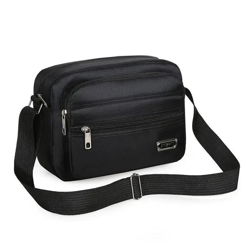 Women Men Bag Waterproof Oxford Cloth Shoulder Square Bag Multi Space Messenger Crossbody Bags Purse