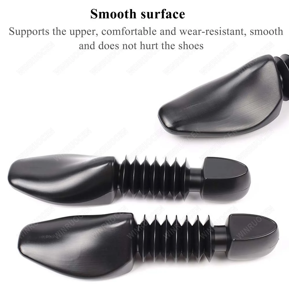 1 Pair Plastic Shoe Tree Shaper Shapes Stretcher Spring For Women Men Unisex Black Boot Shaper Rack