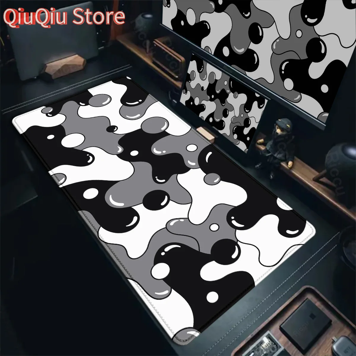 Gaming Mouse Pads Large Size Table Pad Blue White Strata Liquid Mouse pad XXL Computer Play Mat Rubber Mausepad Keyboard Deskmat