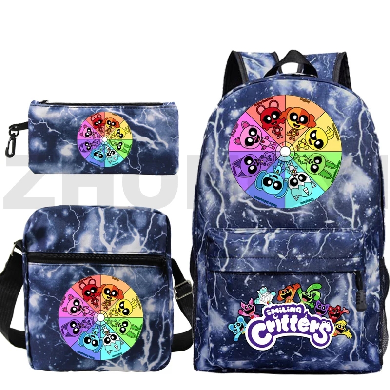 

Classic Game Smiling Critters Mochila Laptop Sport Backpack Men Anime School Back Pack for Boys Merch Cute Cartoon Crossbody Bag