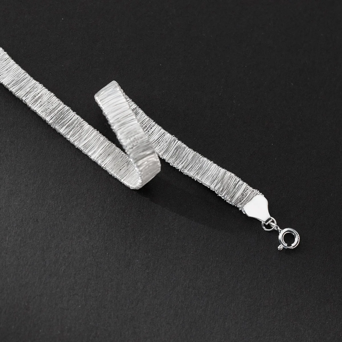 La Monada 16+2cm Simple Wide Bracelets For Women Silver 925 Special Chain Sterling 925 Silver Women\'s Bracelet Luxury