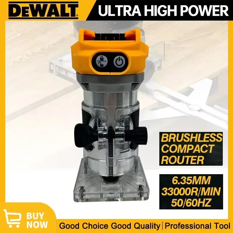 Dewalt Brushless 33000RPM Electric Trimmer Cordless Woodworking Trimming Machine Wood Router Milling Engraving Slotting Machine