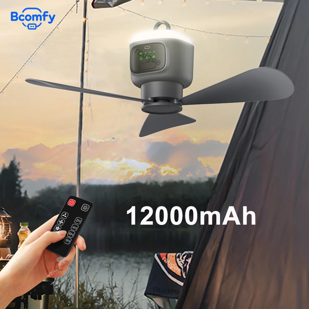 

Портативный потолочный вентилятор 12000 мАч, уличная палатка для кемпинга, потолочный вентилятор, перезаряжаемый беспроводной вентилятор с циркуляцией воздуха с дистанционным светодиодом