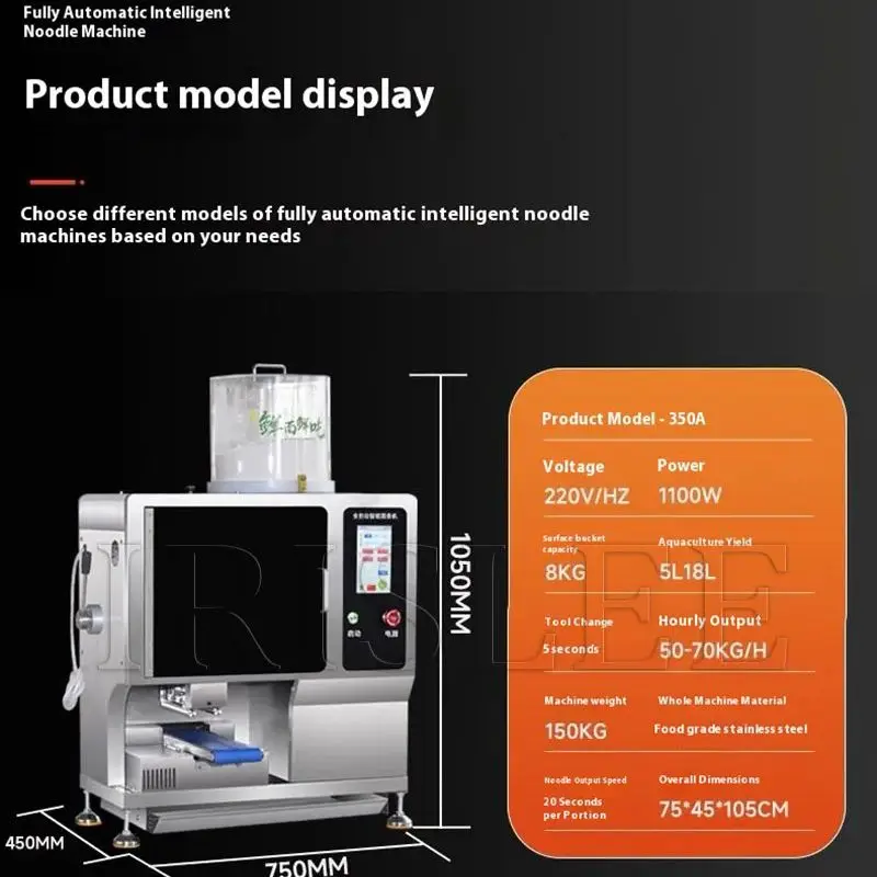 Fully Automatic Fresh Noodle Making Machine Small Sized Electric Hand Pulled Noodle Making Machine