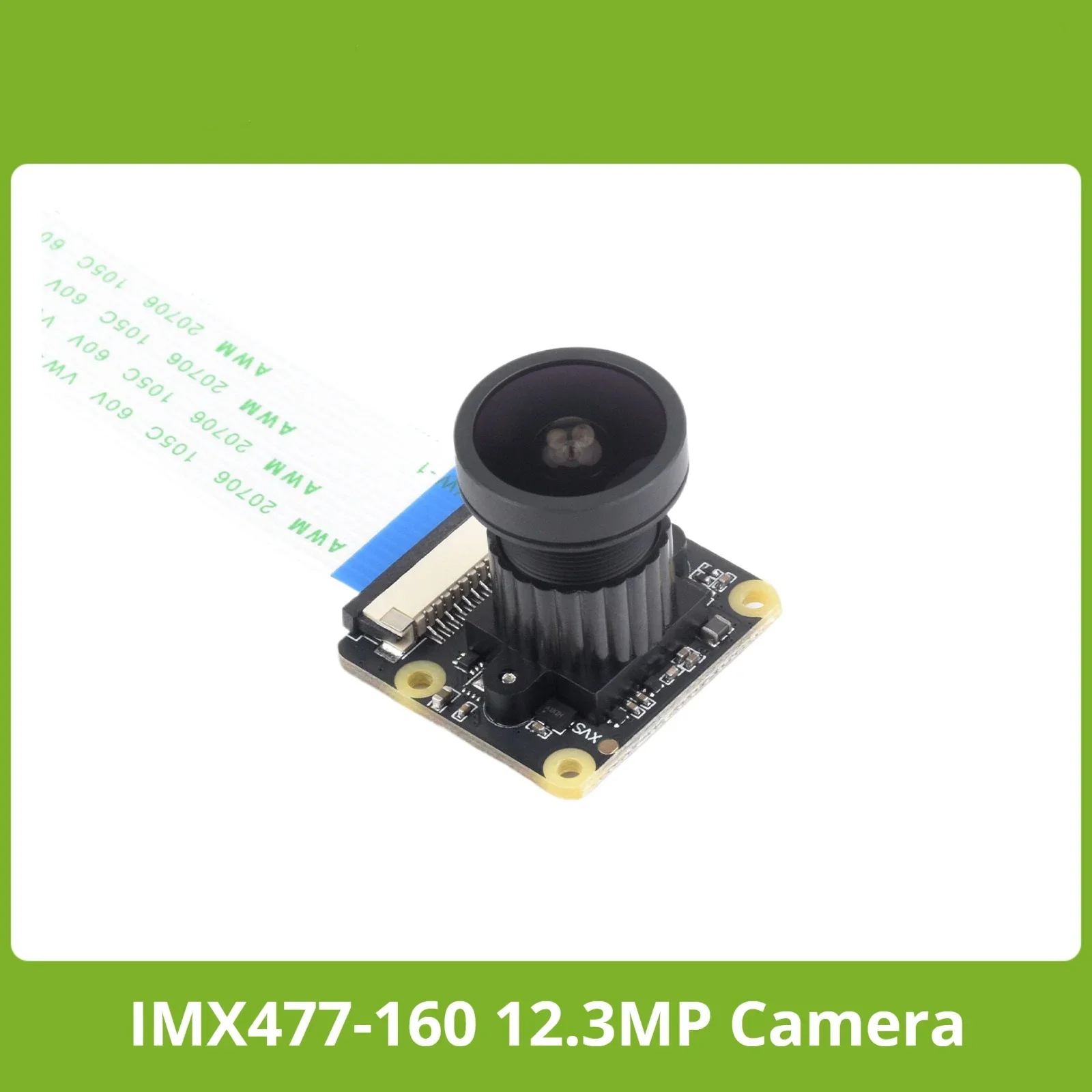 Waveshare IMX477-160 12.3MP Camera, 160° FOV, Applicable For Raspberry Pi 5/4B/3B/Jetson Nano / Compute Module 4056 × 3040