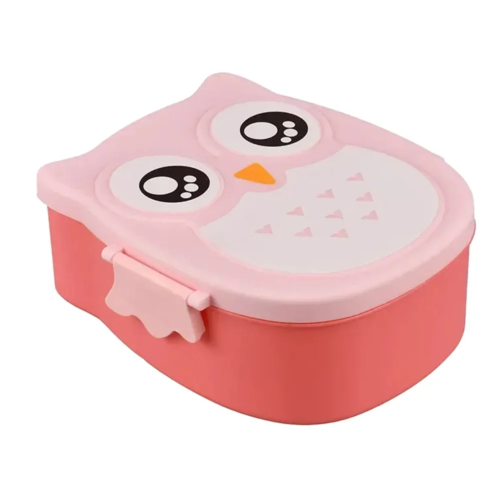 Portable Owl Lunch Box Cartoon Microwave Food-Plastic Container Box Fruit Food BoxFor Student Office Outdoor