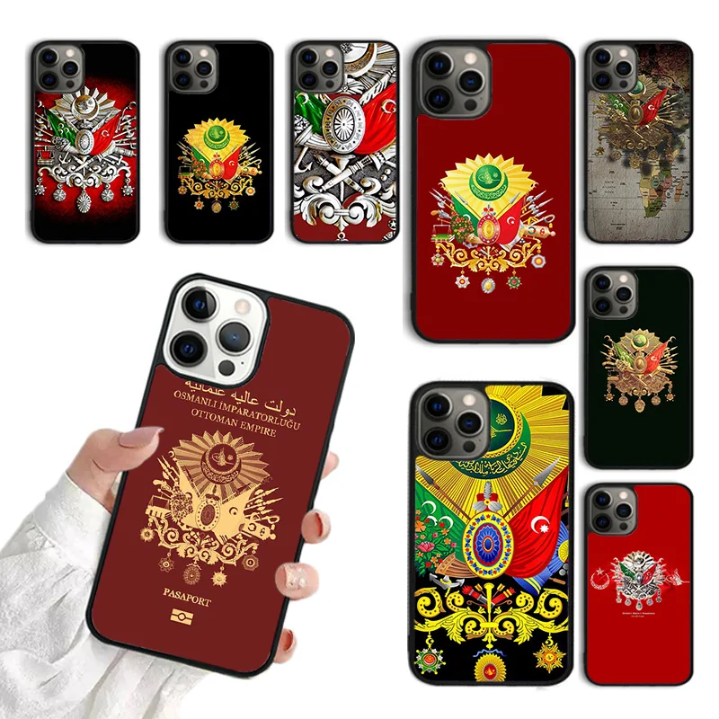 Coat of Arms of Ottoman Empire Phone Case For iPhone 15 16 11 12 13 14 Pro Max Mini Cover For iPhone Max 7 8 Plus Fundas