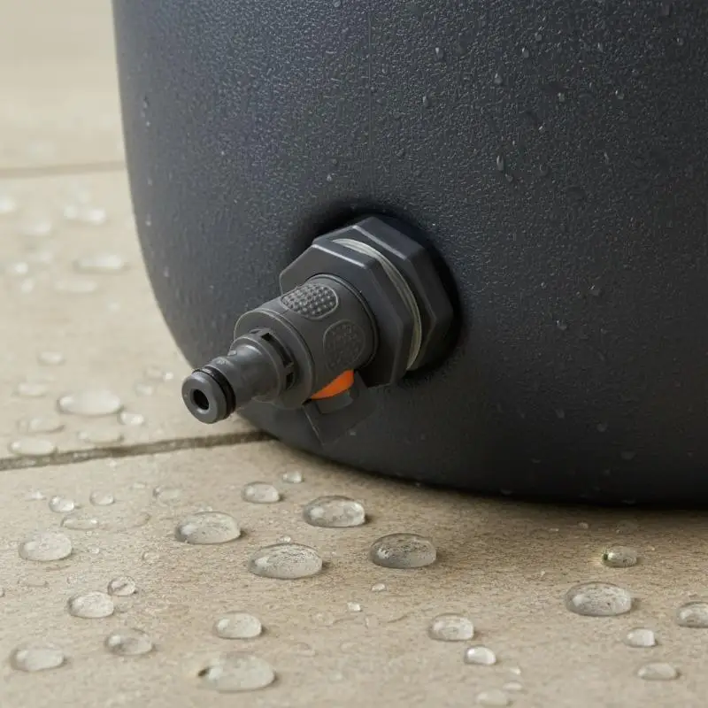 IBC Water Bucket Adapter 1Pcs Durable PVC Water Tank Adapter With Valve For Rainwater Collection Greenhouse Use