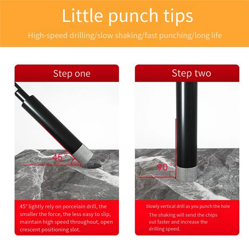 

High Quality-7Pcs Brazed Tile Drill Kit Multi-Function Vitrified Brick Diamond Hole Opener Set Kit,7Pcs Brazed T