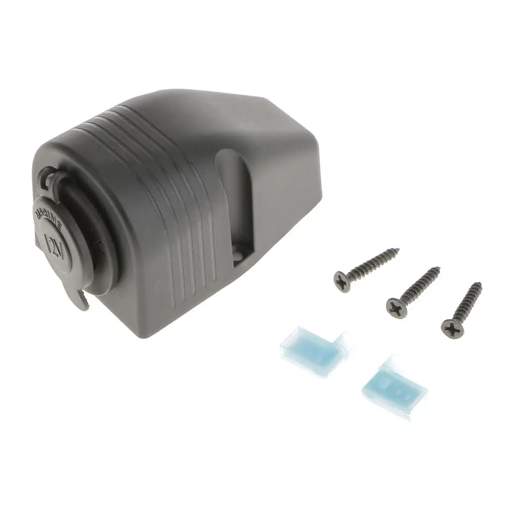 Motorcycle Cigarette Lighter Power Supply Outlet Socket ABS Dustproof Waterproof Charging Port for Motorbike Car Phone GPS