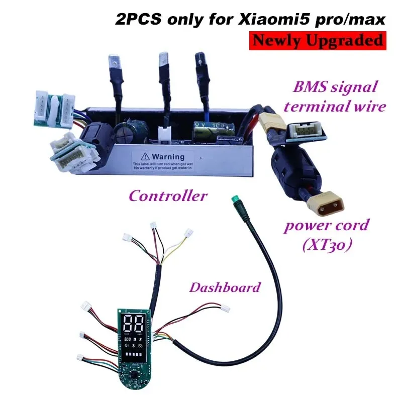GSIC Scooter Controller Kit For Tuing Xiaomi 5 PRO/MAX Scooter -Speed Unlock, Motor Self Learning Motherboard Throttle