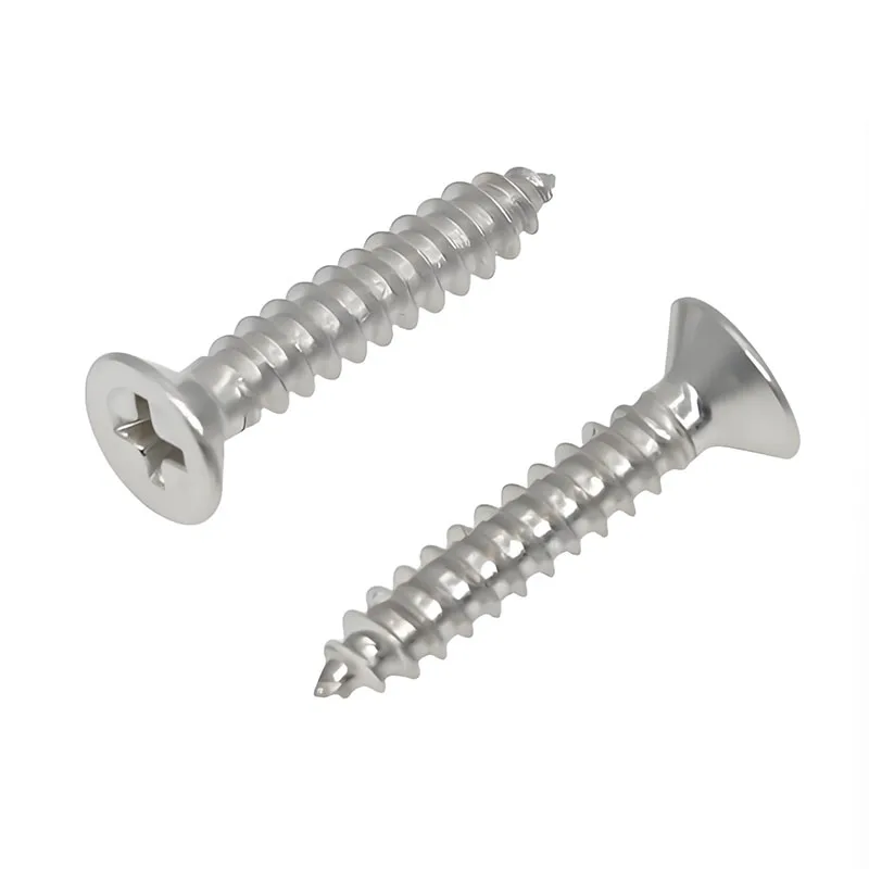 Viti in acciaio inossidabile M5 304 Viti a testa piatta Phillips Viti autofilettanti per lamiera DIN 7982