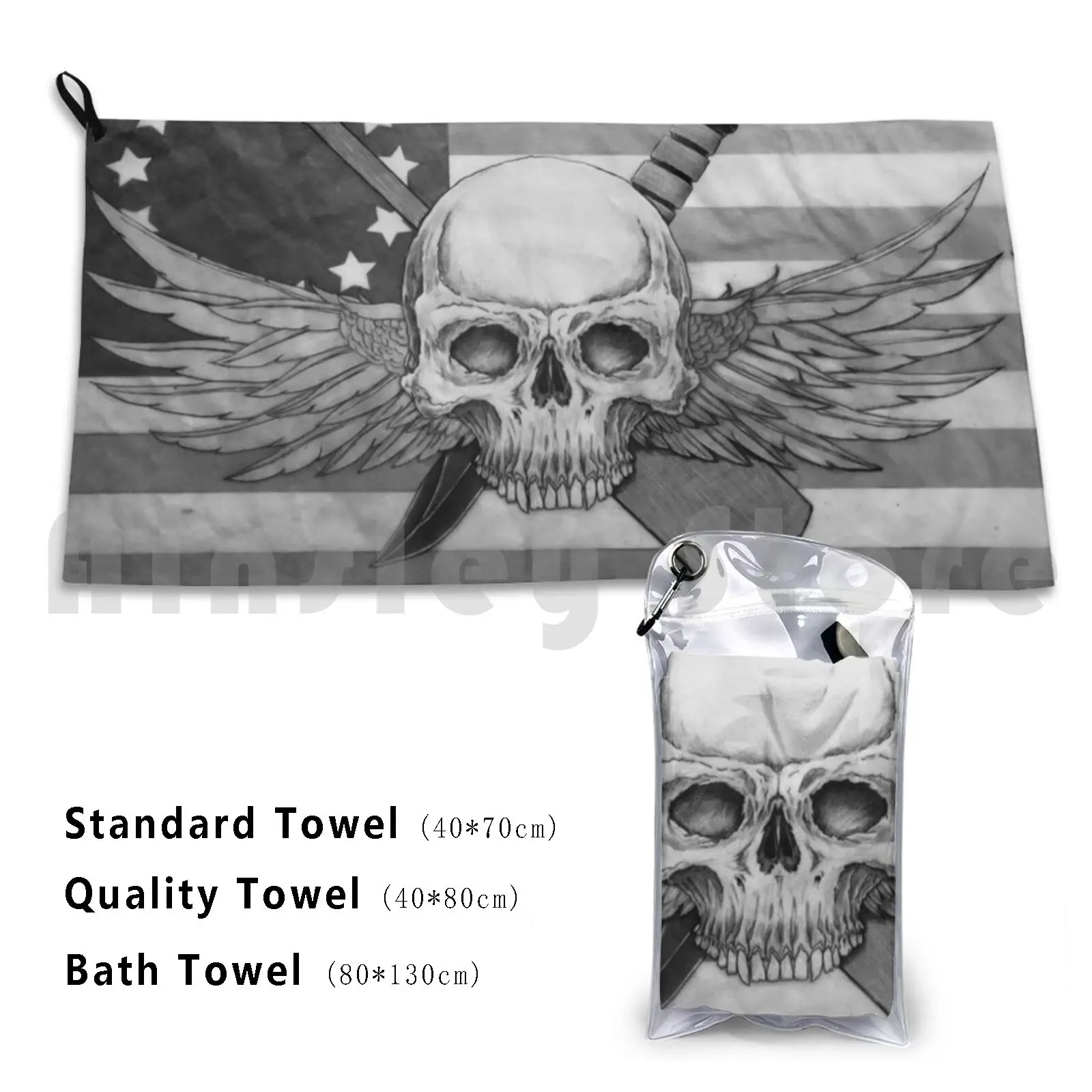 Betsy Ross Recon Jack B&w Toalla de baño personalizada Usmc Recon Jack 0321 8427 8403 Betsy Ross B personalizado