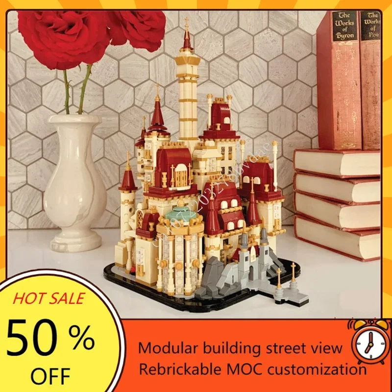 2208PCS Beauty and the Beast Castle Modular MOC Creative street view Model Custom Puzzles Architecture DIY Assembly Model Gifts