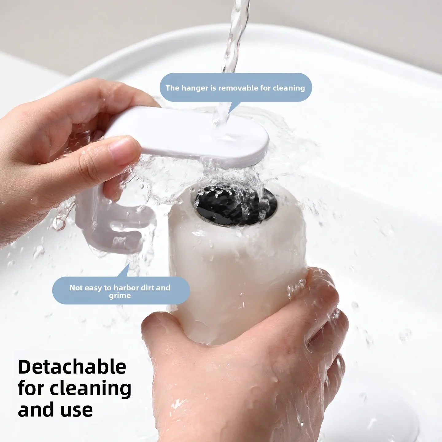 Magnetic Inverted Mouthwash Cup Toothbrush Holder Wall Mounted Punch-Free Plastic Bathroom Storage Rack Minimalist