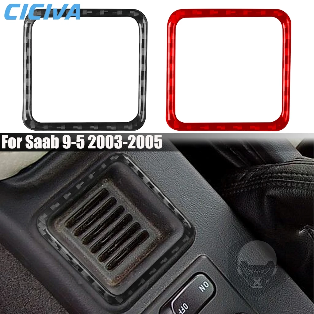 

Carbon Fiber Car Accessories Center Gear Shift Vent Decorative Modified Cover Sticker Interior Trim For Saab 9-5 2003 2004 2005