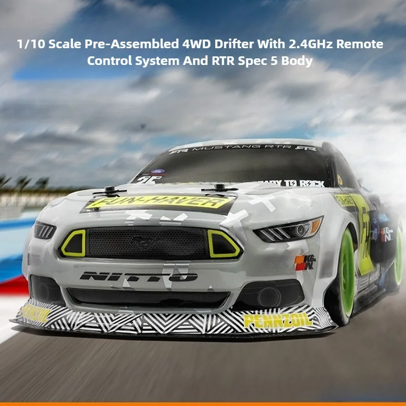 1/10 Sportowy, szybki, zdalnie sterowany samochód 4WD z symulowanym nadwoziem 2S i amortyzatorami Driftowy zdalnie sterowany model samochodu zabawkowego