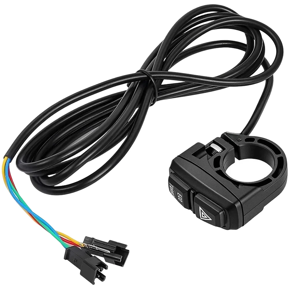 Black ABS Electric Scooter Switch Dual Function ECO Turbo Mode With Admonition Light For Dualtron Handlebar Button Part