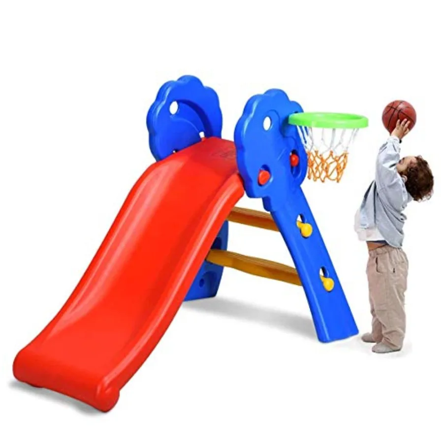 

Toddler Slide Freestanding Climber Slide Playset for Playground Easy Setup Sturdy Plastic Indoor Slide for