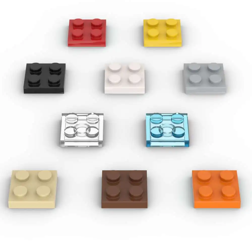 

MOC 10 шт. тарелка 3022 2x2, комплект строительных блоков, высокотехнологичная доска, световая панель, кирпичи, идея частиц, игрушки, подарки для детей на день рождения