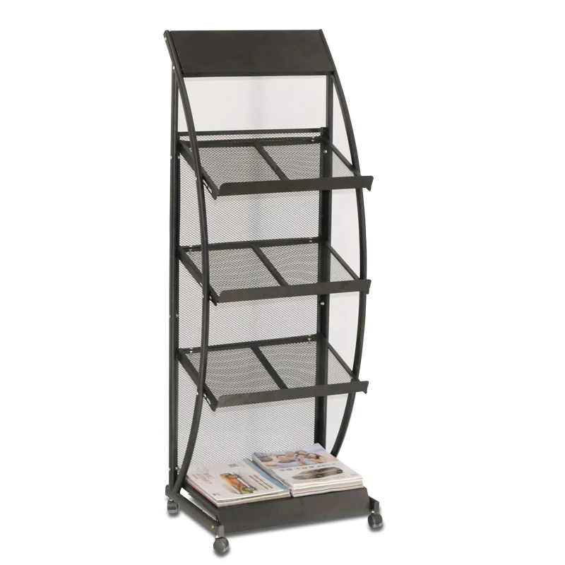 

Magazine rack Floor-to-ceiling vertical book Newspaper paper Advertising leaflet Display Iron storage