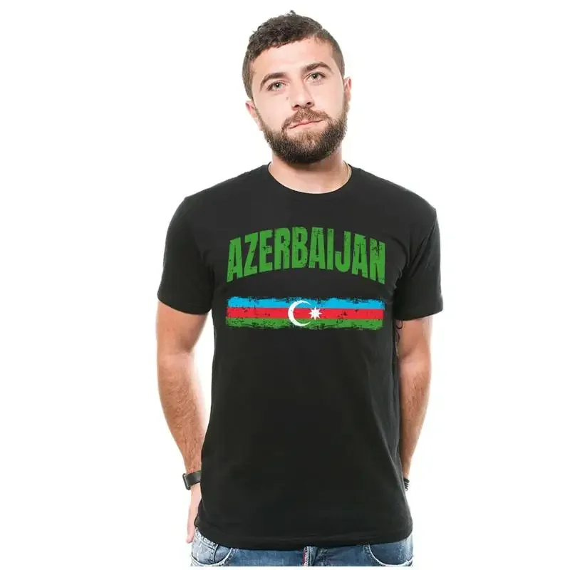 T-shirt pour homme avec drapeau de l'Azerbaïdjan, patriotique et national