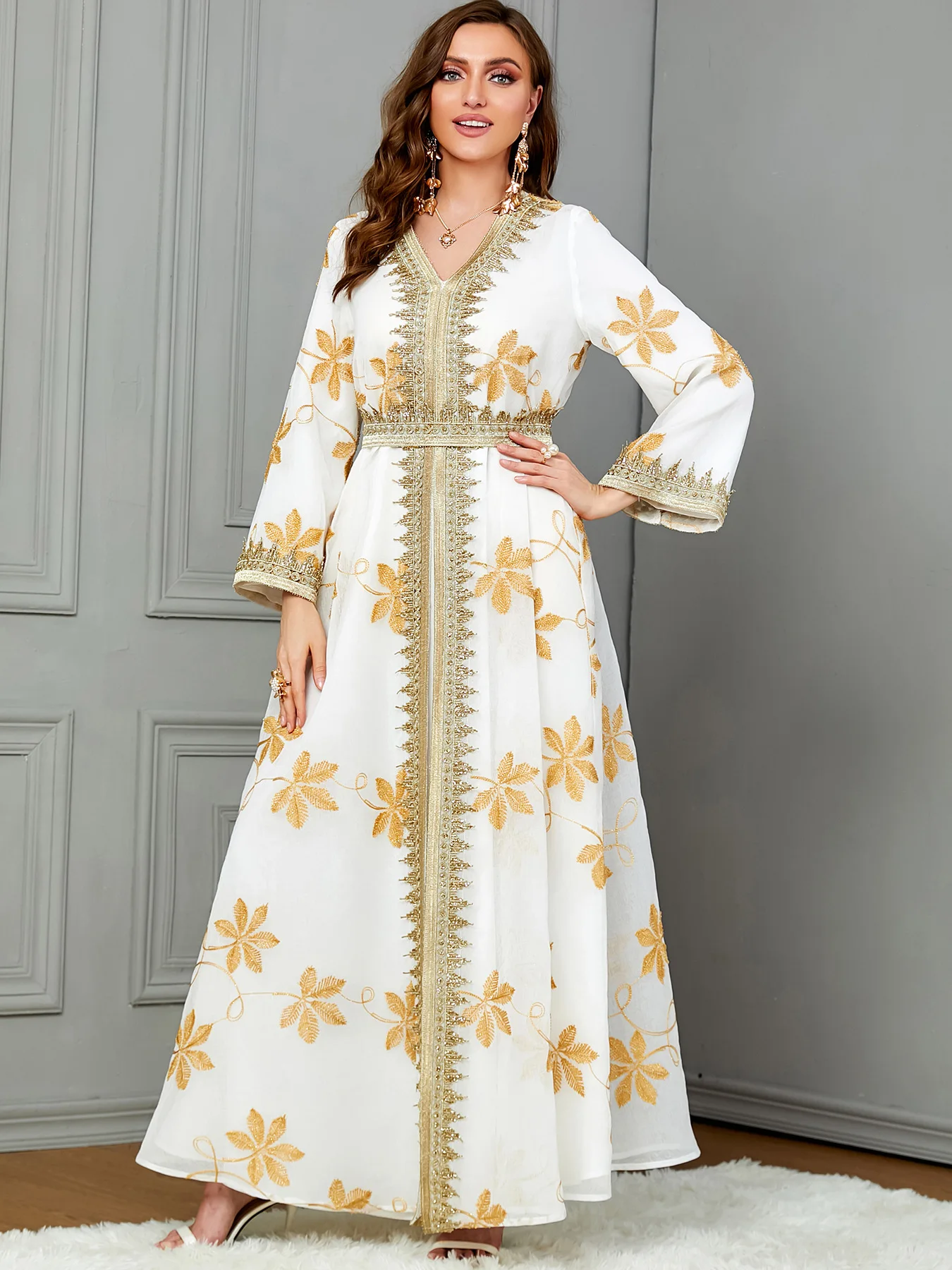 Abayas Voor Vrouwen Dubai Luxe 2 Stuks Sets Moslim Mode Jurk Kaftan Marocain Trouwfeestjurken Kimono Robe Djellaba Femme