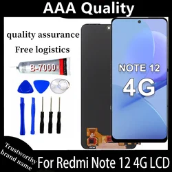 Tested 6.67'' For Xiaomi Redmi Note 12 4G lcddisplay screen digitizer Assembly for Redmi Note12 23021RAAEG 23021RAA2Y display