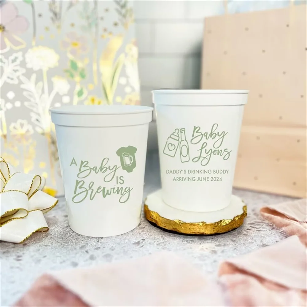 

A Baby is Brewing Baby Shower Personalized Stadium Plastic Cups, Baby Shower Stadium Cups, Baby Shower, Welcome Baby, Custom Cup