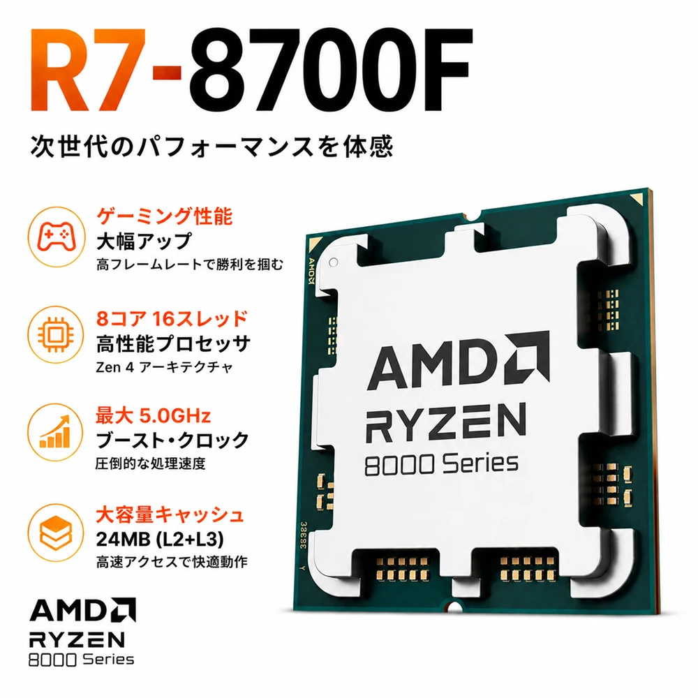 【¥18,200】AMD Ryzen 7 8700F-アリエク特価アラート