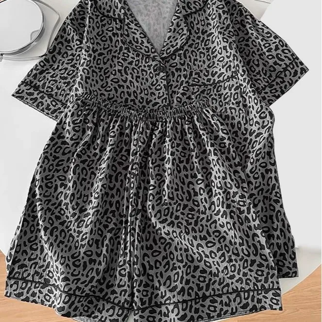 Four Seasons Short Sleeved Pajamas for Women Comfortable Popular Short Shorts for Outerwear Home Clothes Set Soft Casual