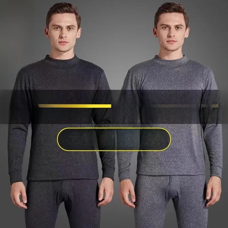 

Двусторонний комплект теплого белья из немецкого вельвета с самонагревом, поддержанием постоянной температуры, утепленный, простой, осенний