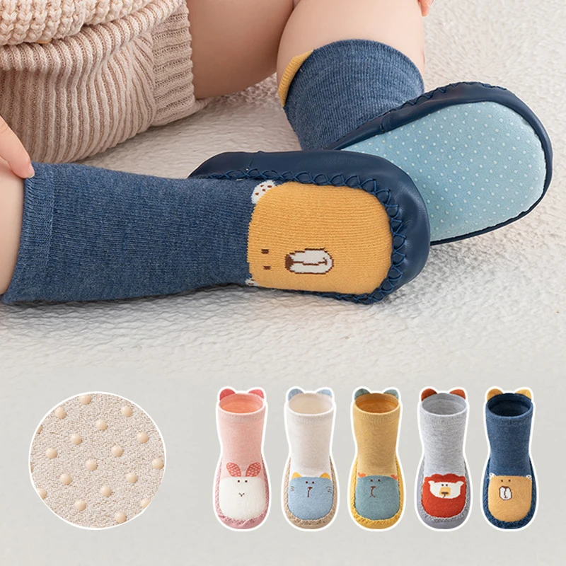 Baby Socks Slippers Cartoon Newborn Children Floor Socks Shoes Anti Slip Soft Sole Toddlers Indoor Socks Shoes