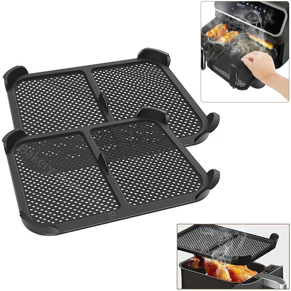 Air Fryer Splatter Guard Heat Resistant Air Fryer Splatter Screen For Ninja Foodi AF400 AF451 DZ401 Air Fryer Baking Accessories