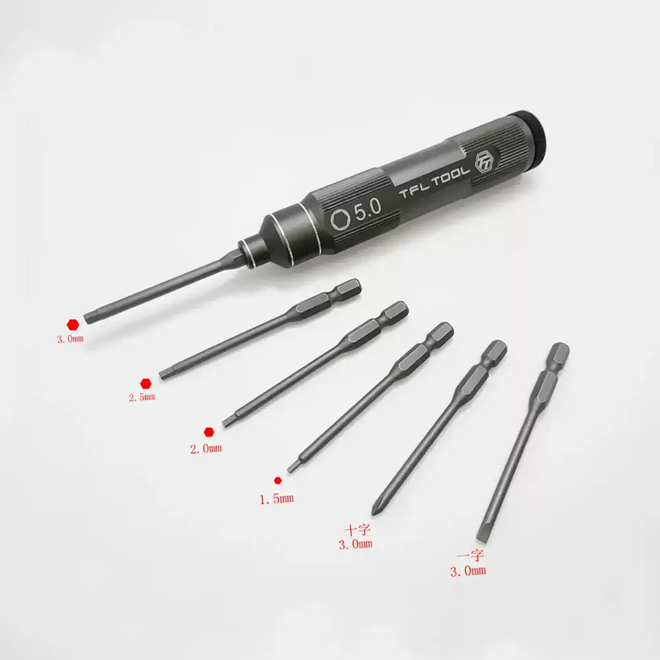TFL 6 in 1 Portable Interchangeable Hexagon Screwdriver Combination Disassembly Tool for RC Models & Vehicles