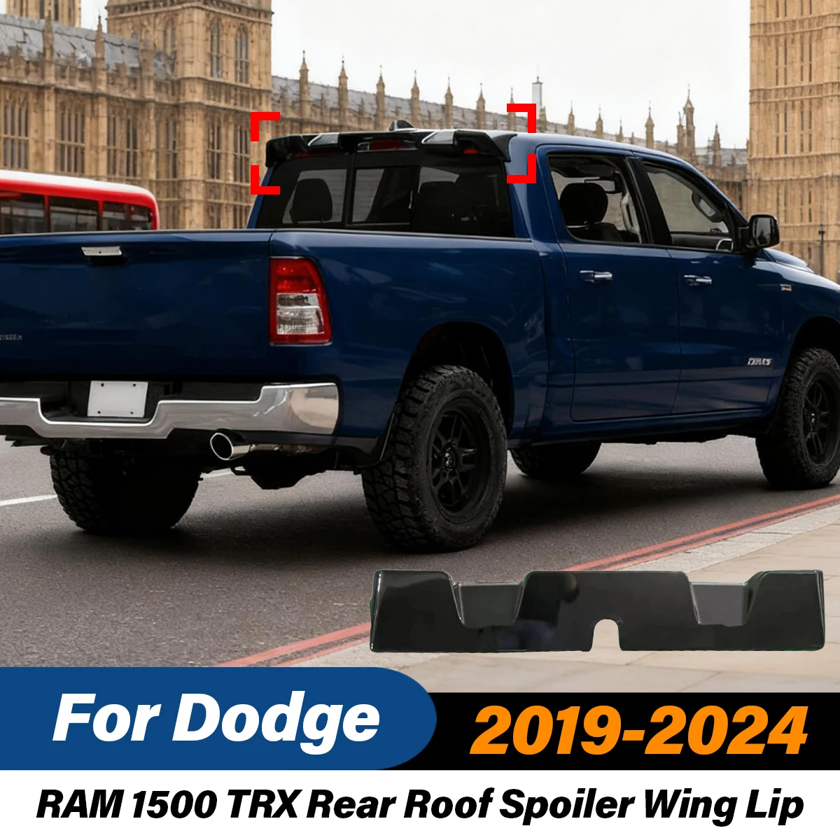 For Dodge RAM 1500 TRX 2019 2020 2021 2022 2023 2024 Automobile Rear Roof Spoiler Wing Lip Sports Style Body Modification Kit